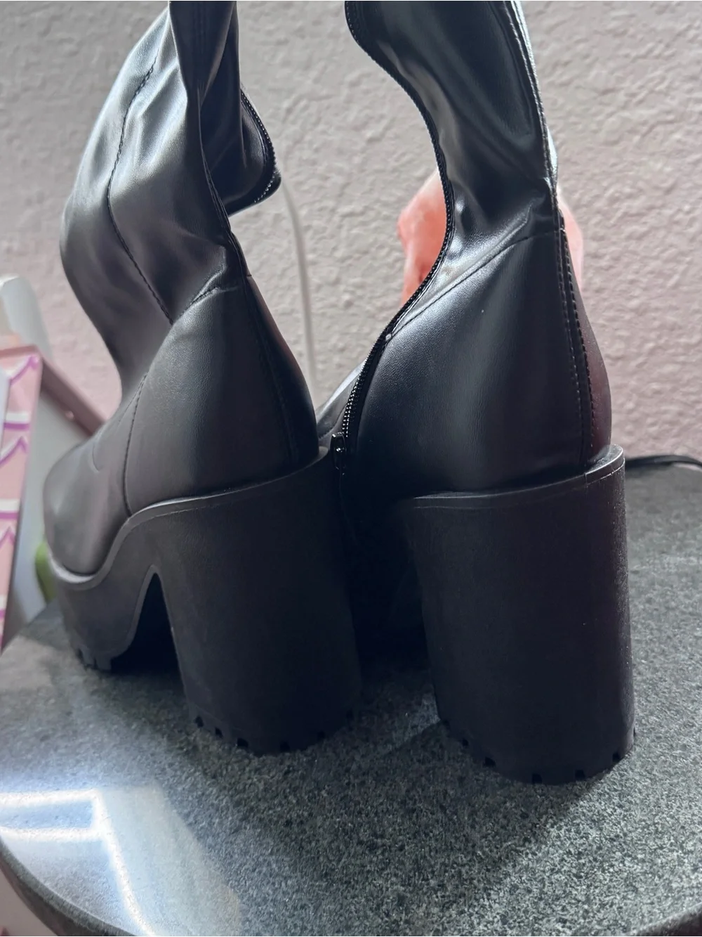 Fashion nova Black Platform Knee-High Boots